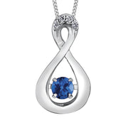 White Gold Birthstone Necklace