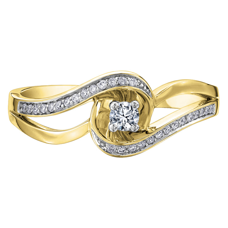 White Yellow Or Rose Gold Diamond Ring