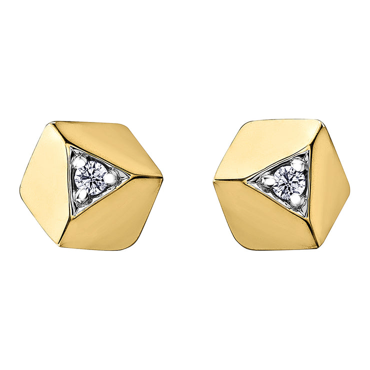 Yellow Gold Diamond Studs