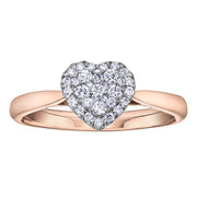 Rose And White Gold Diamond Ring