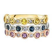 Yellow White Or Rose Gold Sapphire And Diamond Ring