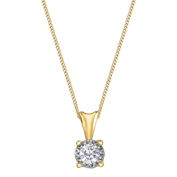 Yellow Or White Gold Diamond Necklace