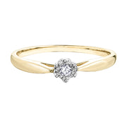 Yellow And White Gold Diamond Ring