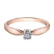 Rose And White Gold Diamond Ring