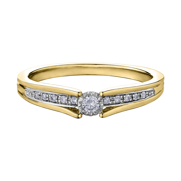 Rose Yellow Or White Gold Diamond Ring