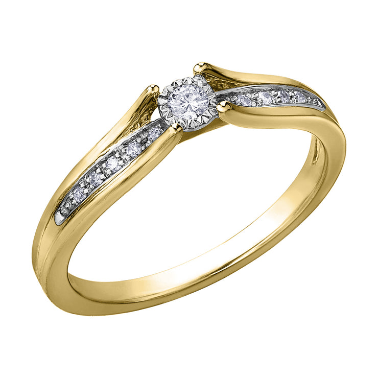 Rose Yellow Or White Gold Diamond Ring