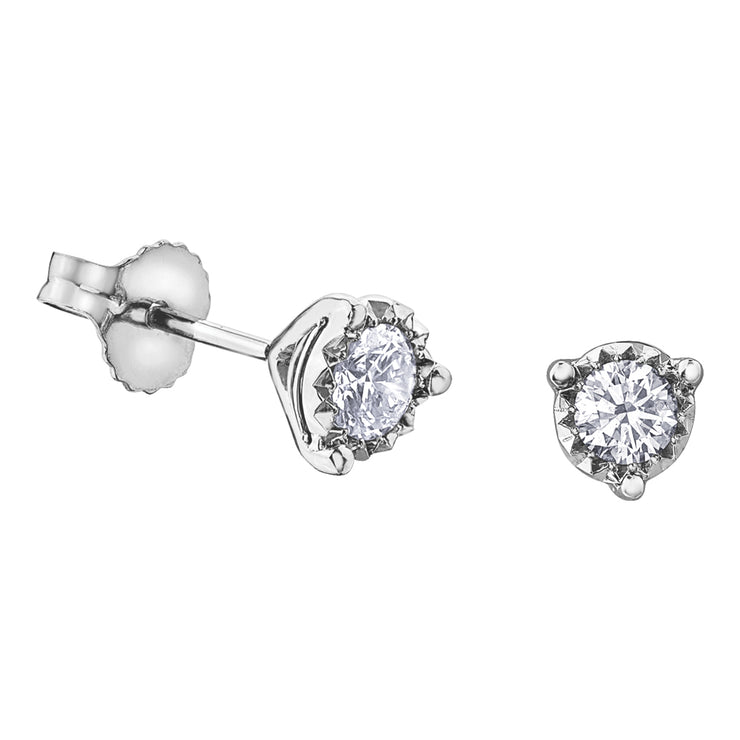 White Gold Diamond Studs