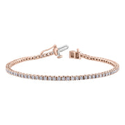 White Yellow Or Rose Gold Diamond Bracelet