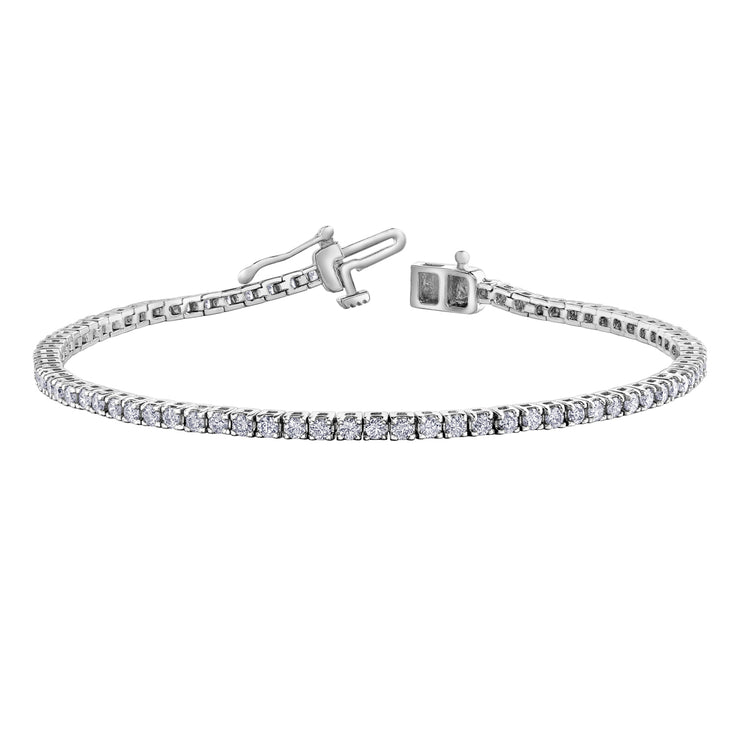 White Yellow Or Rose Gold Diamond Bracelet