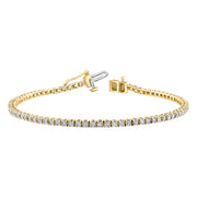 White Yellow Or Rose Gold Diamond Bracelet