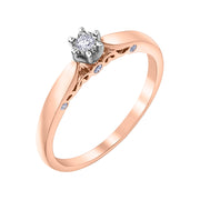 Rose And White Gold Diamond Ring