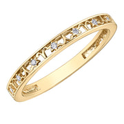 Yellow Gold Diamond Zodiac Rings