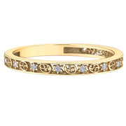 Yellow Gold Diamond Zodiac Rings