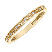 Yellow Gold Diamond Zodiac Rings