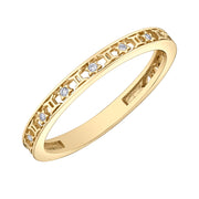 Yellow Gold Diamond Zodiac Rings