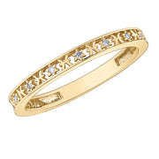 Yellow Gold Diamond Zodiac Rings