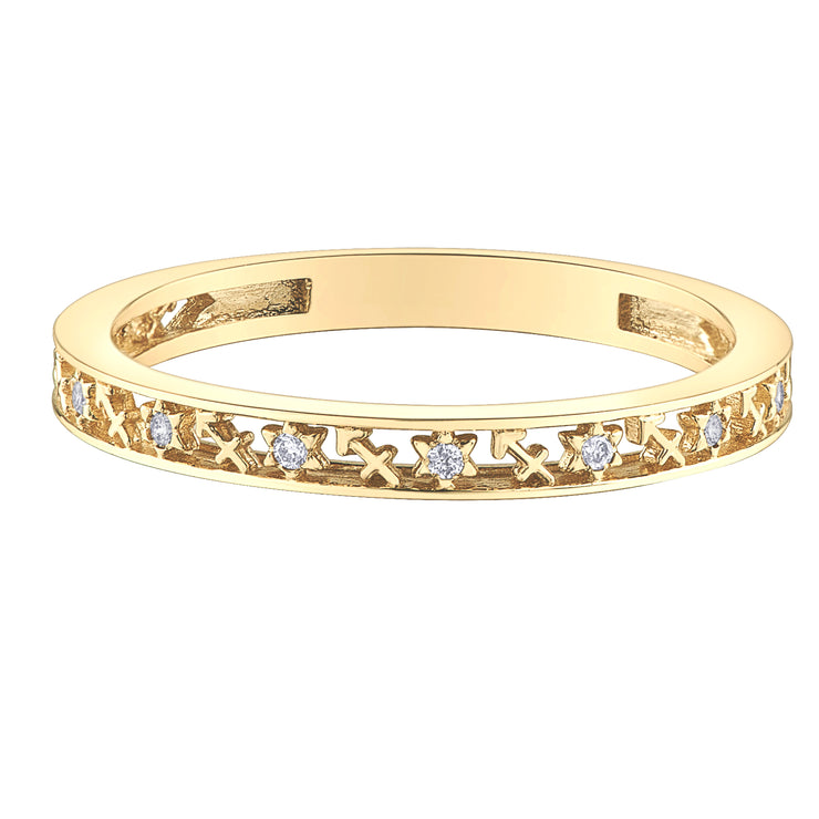 Yellow Gold Diamond Zodiac Rings
