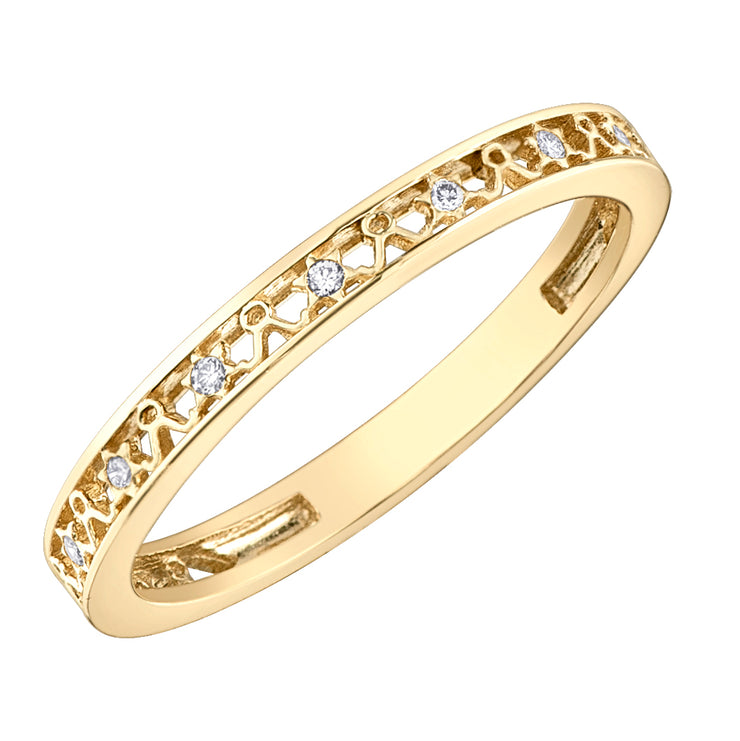 Yellow Gold Diamond Zodiac Rings