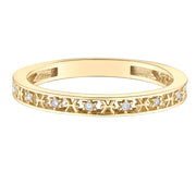 Yellow Gold Diamond Zodiac Rings