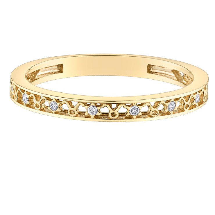 Yellow Gold Diamond Zodiac Rings