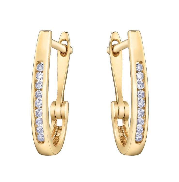 Yellow Rose Or White Gold Earrings