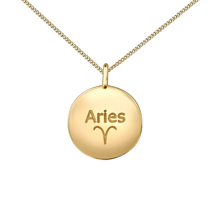 Yellow Gold Zodiac Constellation Pendant