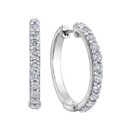 White Gold Diamond Hoops