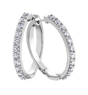 White Gold Diamond Hoops