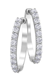 White Gold Diamond Hoops