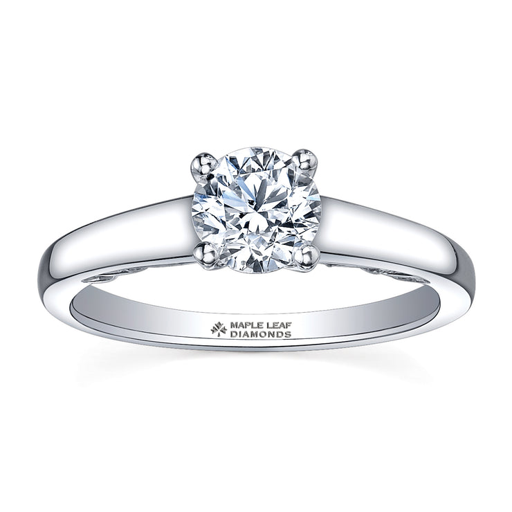 Maple Leaf Diamonds White Gold Ring