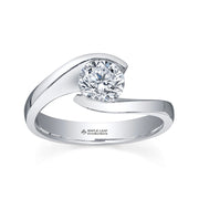 Maple Leaf Diamonds White Gold Ring