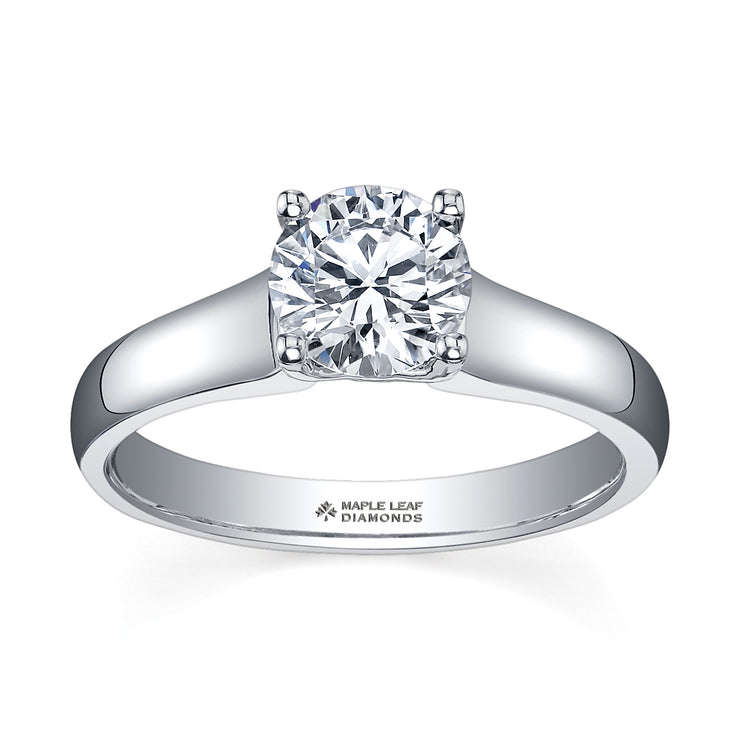 Maple Leaf Diamonds White Gold Ring