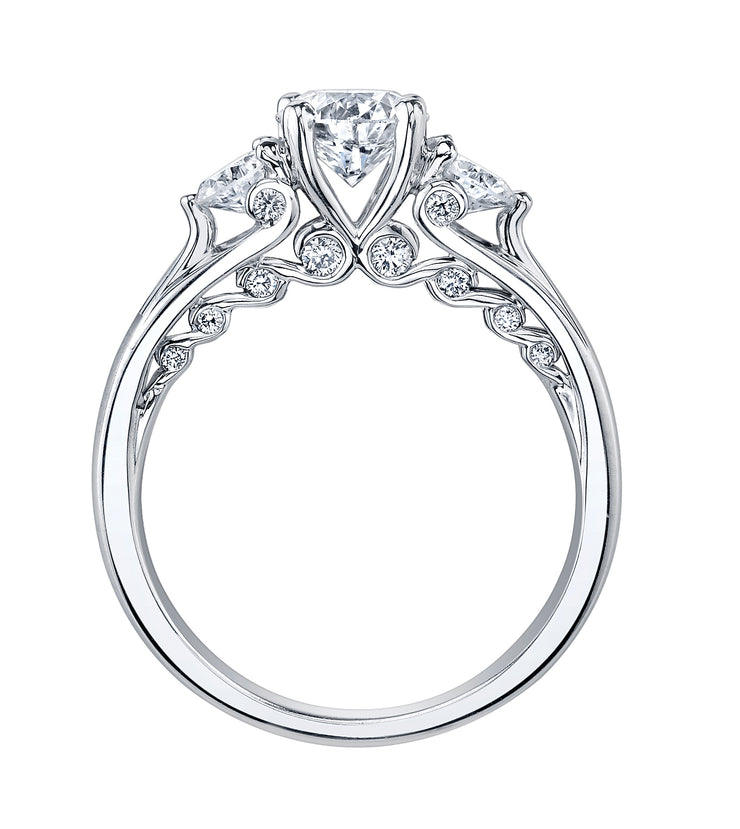 Maple Leaf Diamonds White Gold Ring