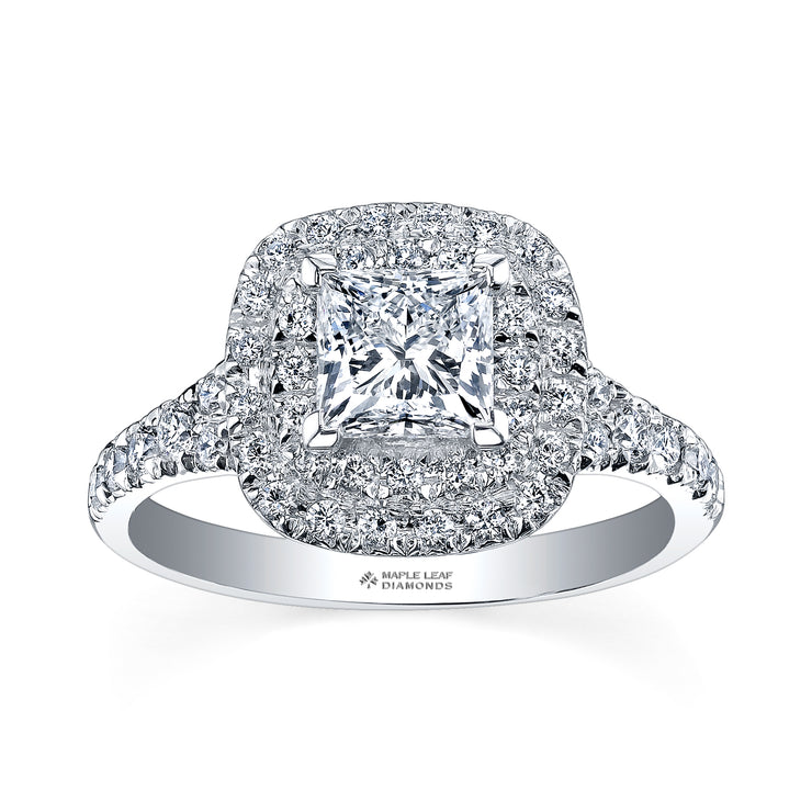 Maple Leaf Diamonds White Gold Ring