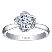 Maple Leaf Diamonds White Gold Ring