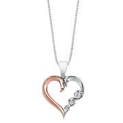 Rose And White Gold Diamond Necklace