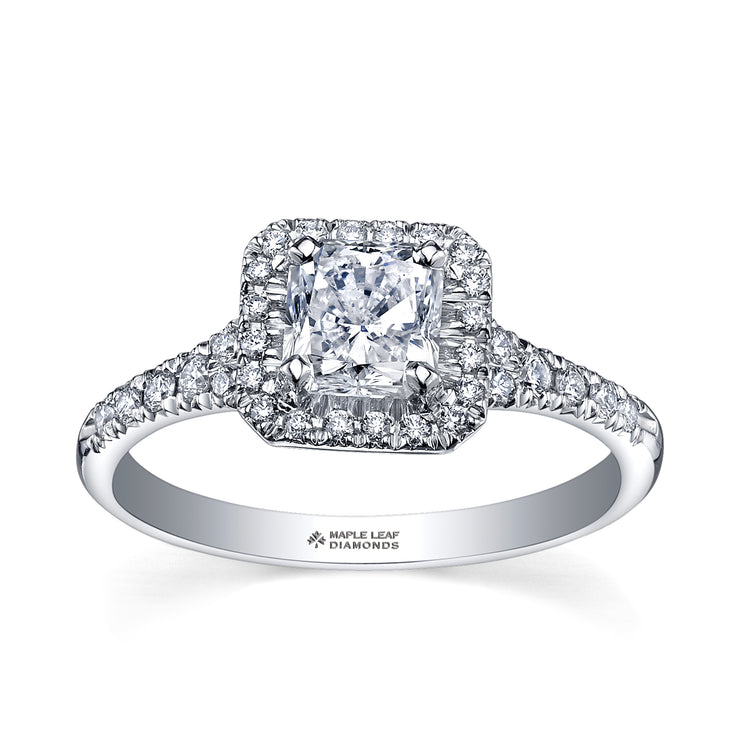 Maple Leaf Diamonds White Gold Ring