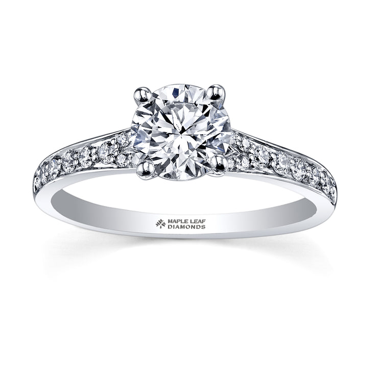 Maple Leaf Diamonds White Gold Ring