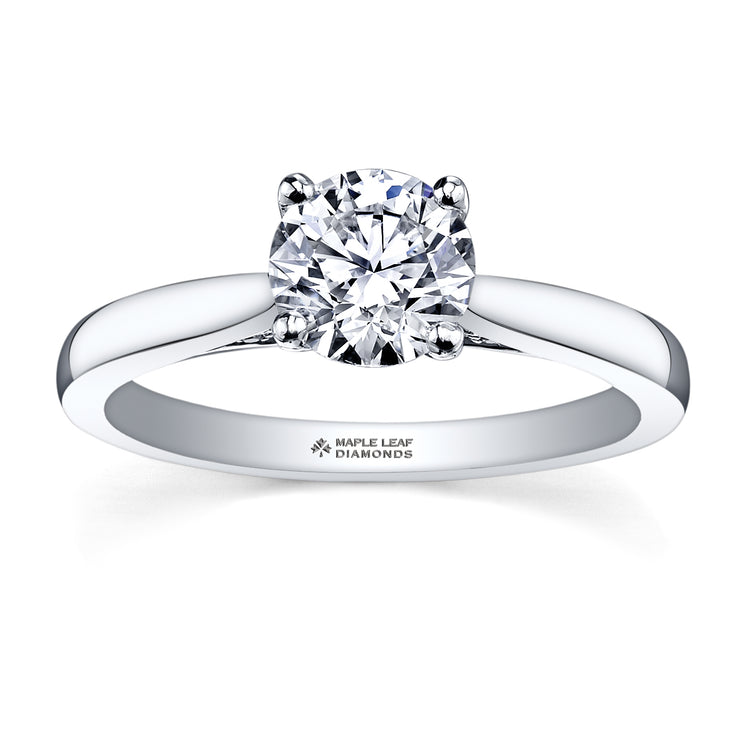 Maple Leaf Diamonds White Gold Ring