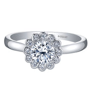 Maple Leaf Diamonds White Gold Ring