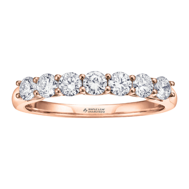 Maple Leaf Diamonds Rose Gold Ring