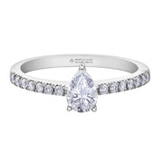 Maple Leaf Diamonds White Gold Ring