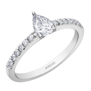 Maple Leaf Diamonds White Gold Ring