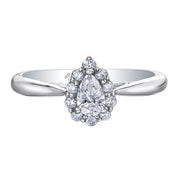 Maple Leaf Diamonds White Gold Ring