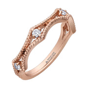 Maple Leaf Diamonds Rose Gold Ring