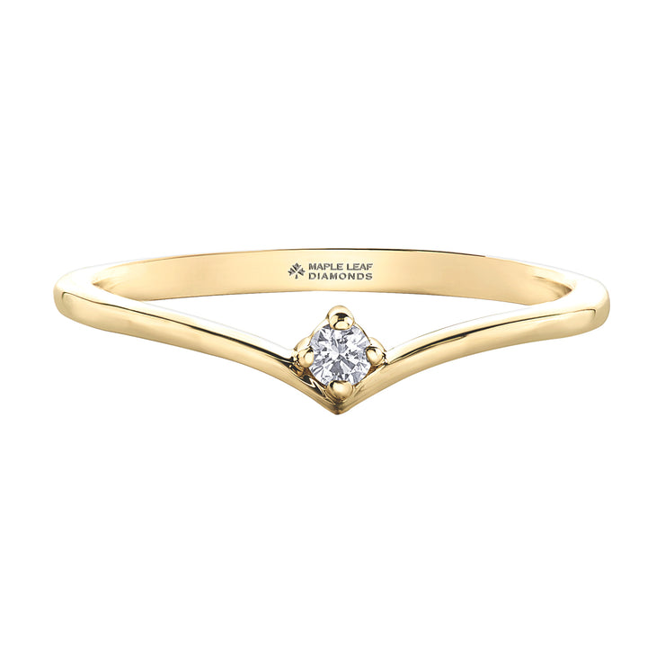 Maple Leaf Diamonds Yellow Gold Diamond Ring