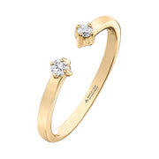 Maple Leaf Diamonds Yellow Gold Ring