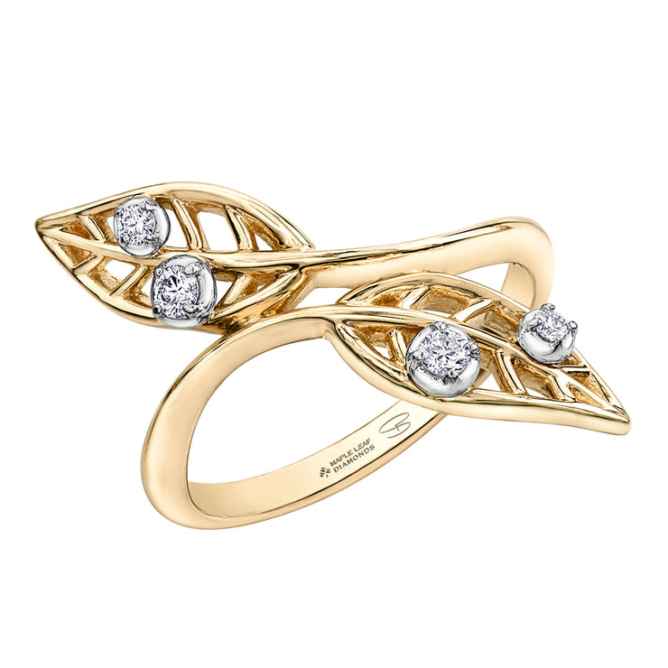 Maple Leaf Diamonds Yellow Gold Diamond Ring