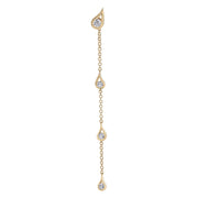 Maple Leaf Diamonds Yellow Gold Dangle Back