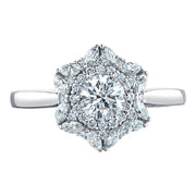 Maple Leaf Diamonds White Gold Ring